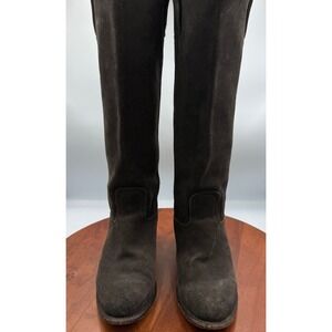 Frye Women Bari Slouch Suede Knee High Boots Size 8 Dark Brown Riding Boho 77072
